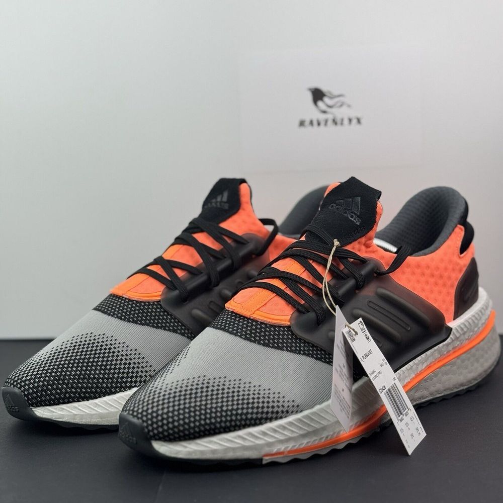 adidas X_PLRBOOST Low Grey Screaming Orange‎ Black ID9436  Size 11